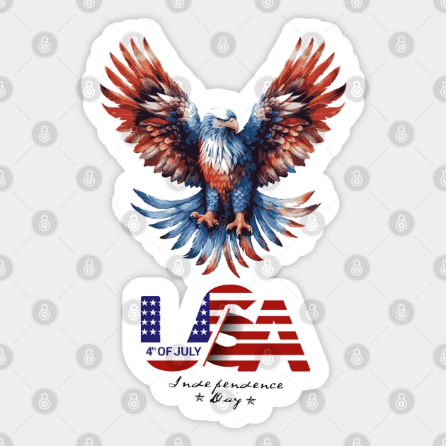 Eagle USA INdependence Sticker by Mako Design 